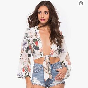 Show Me Your Mumu Jordyn Tie Top (Floral)
